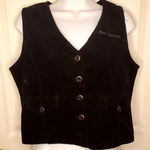 Black Harley-Davidson corduroy vest